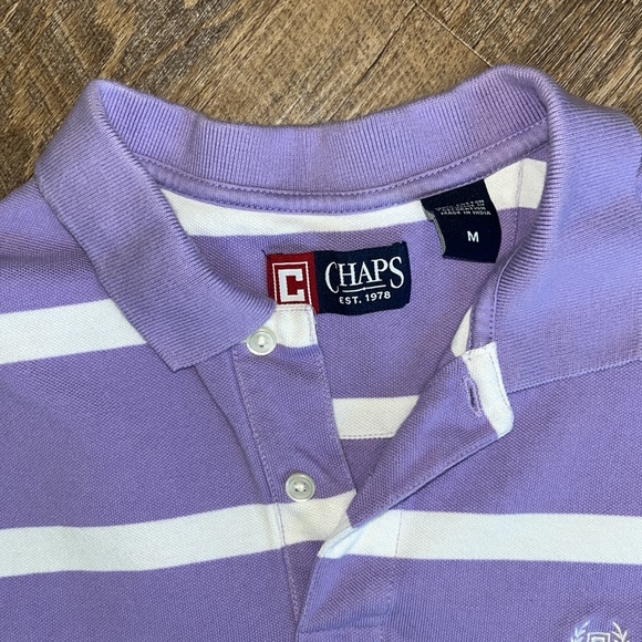 Chaps Purple and White Polo Medium - Picture 2 of 2